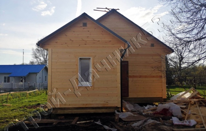 4 Брусовая баня Б-35 6×8, 42 м², Московская область, Рузский райн, Деревня Подолы (12)